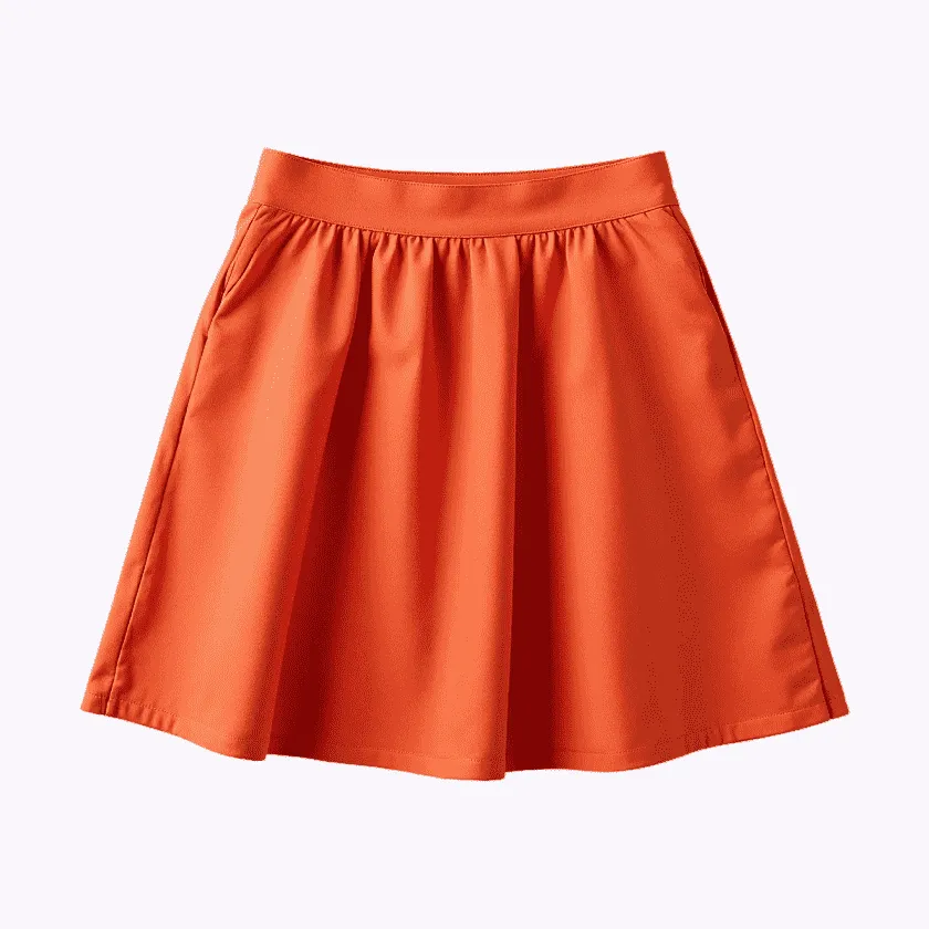 Юбка Nuvella оранжевая расклешенная (оранжевая, размер M)